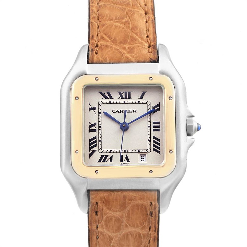 Cartier Panthere Large Steel Yellow Gold Unisex Watch W25028B6 SwissWatchExpo