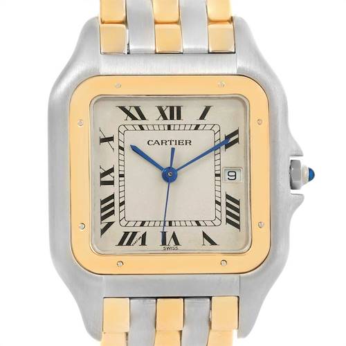 Photo of Cartier Panthere Jumbo Steel 18K Yellow Gold Three Row Quartz Watch