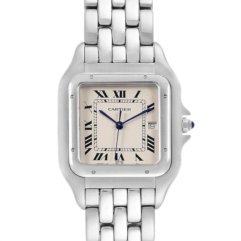 Cartier Panthere Jumbo Stainless Steel Mens Watch W25032P5 SwissWatchExpo