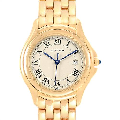 Photo of Cartier Cougar 18K Yellow Gold Silver Dial Unisex Watch 887904