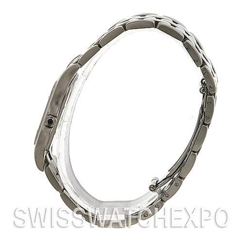 The image shows a side view of the band and clasp of a Cartier Panthere W25032P5 Stainless Steel Silver Dial W25032P5 Stainless Steel Silver Dial watch.