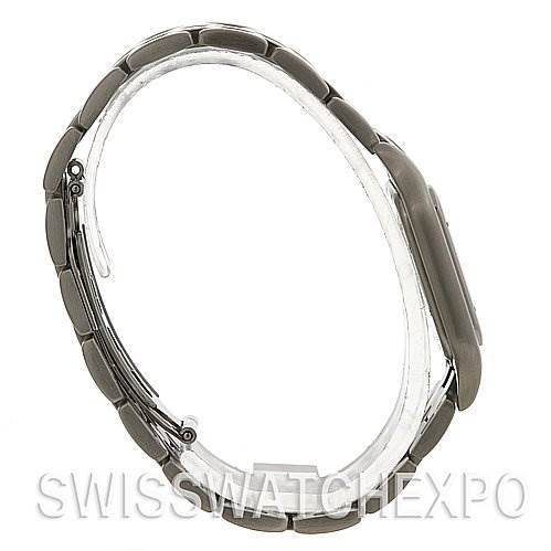 This image shows a side view of the Cartier Panthere W25032P5 Stainless Steel Silver Dial W25032P5 Stainless Steel Silver Dial watch, highlighting its case and bracelet.