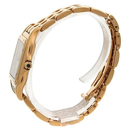 The image shows a side view of the Cartier Panthere Yellow Gold Silver Dial Yellow Gold Silver Dial watch, highlighting its bracelet and side profile of the case.