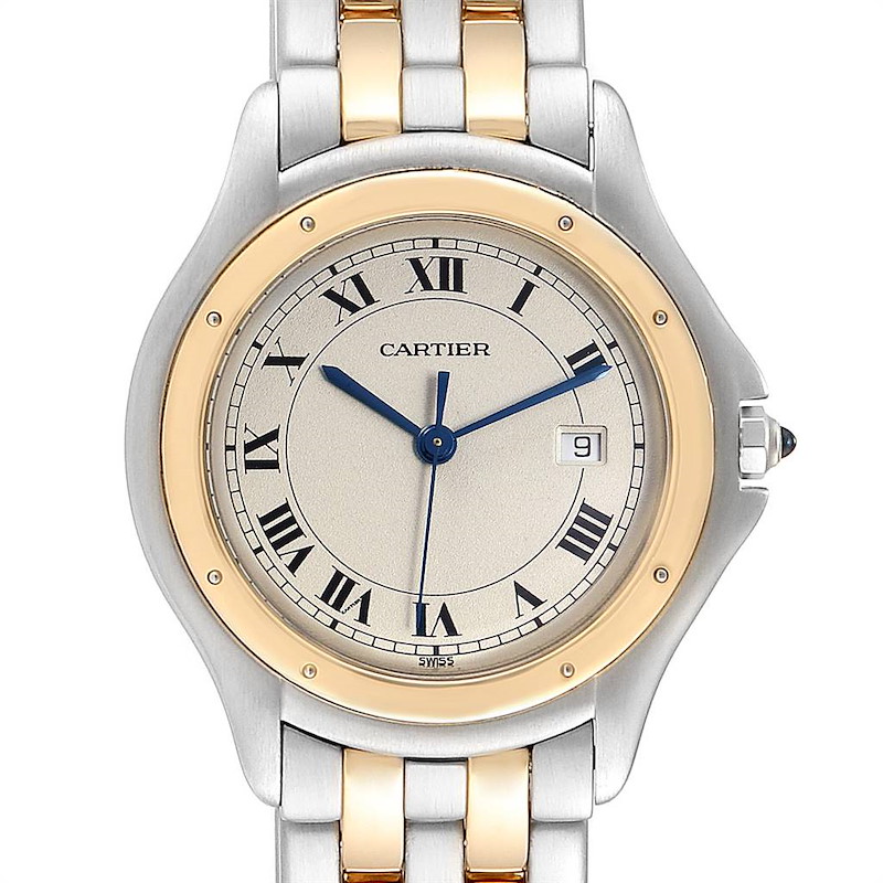 Cartier Cougar Steel 18K Yellow Gold Unisex Watch W35006B6 SwissWatchExpo