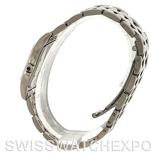 The image showcases the Cartier Panthere W25054P5 Stainless Steel Silver Dial W25054P5 Stainless Steel Silver Dial watch from a side angle, highlighting the bracelet and side profile of the case.