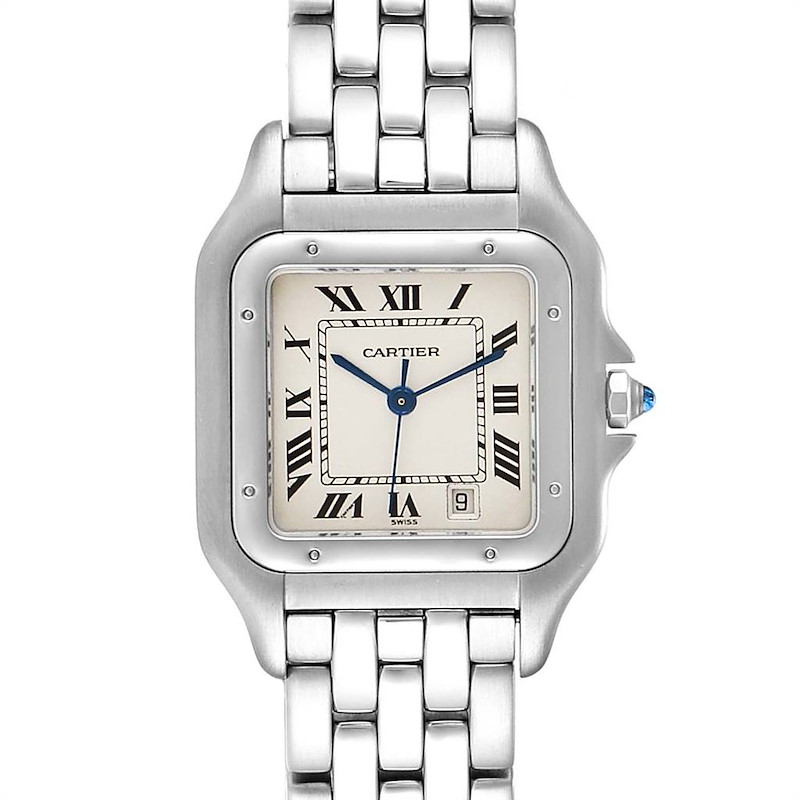 Cartier Panthere Large Stainless Steel Unisex Watch W25054P5 SwissWatchExpo