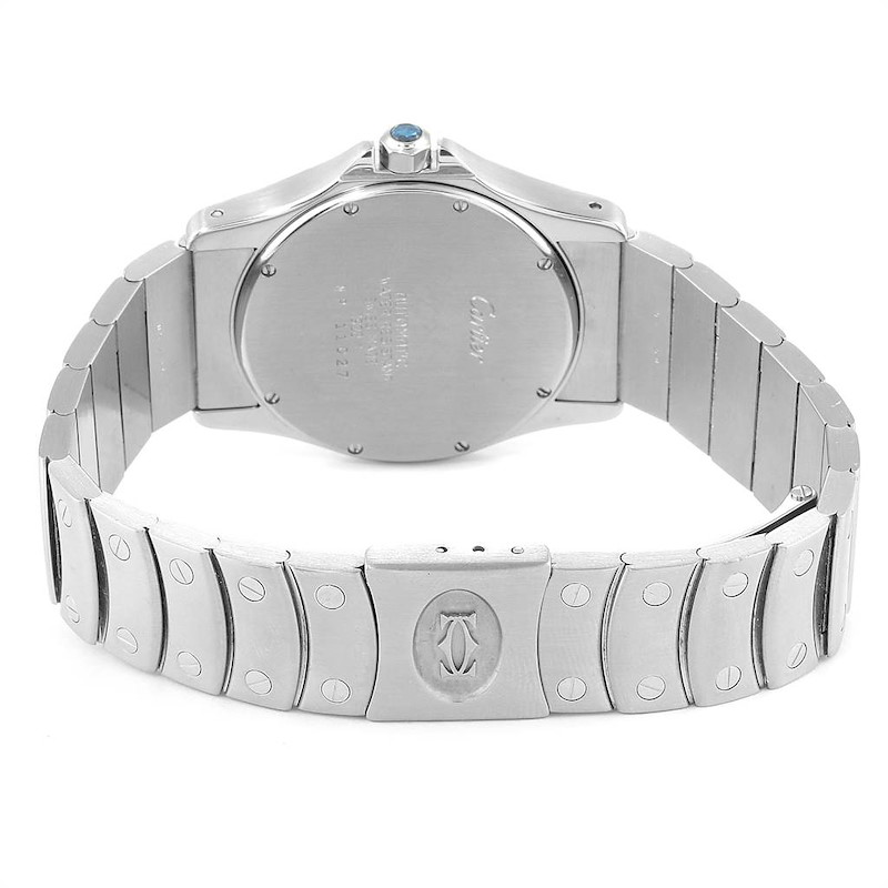 Cartier Santos Ronde White Dial Steel Unisex Watch W35002F5 SwissWatchExpo