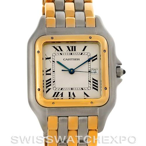 Photo of Cartier Panthere Jumbo Steel 18K Yellow Gold Three Row Watch