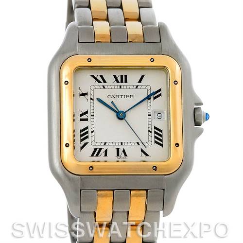 Photo of Cartier Panthere Jumbo Steel 18K Yellow Gold Two Row Watch