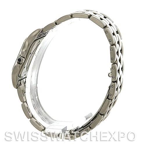 The image shows a side view of the bracelet and clasp of a Cartier Panthère watch.