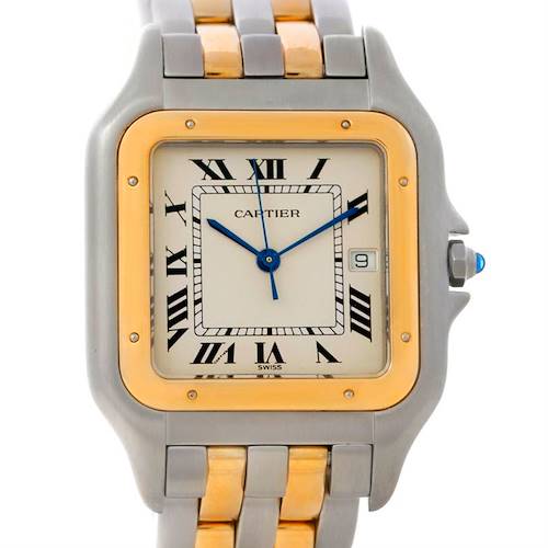 Photo of Cartier Panthere Jumbo Steel 18K Yellow Gold Two Row Watch