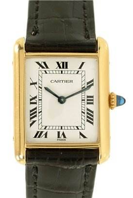 Photo of Cartier Mens 18k Yellow Gold Tank Classic Watch