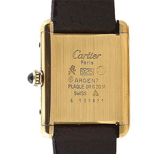 Cartier Tank Classic Gold Plated Unisex 