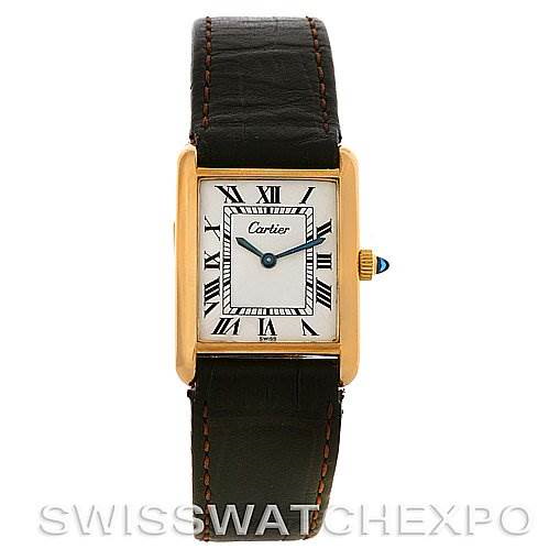 Cartier gold shop plated watch