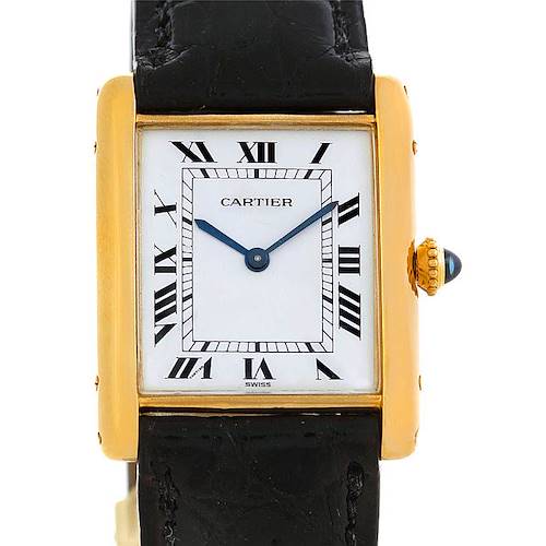 Photo of Cartier Tank Classic Vintage 18k Yellow Gold Ultra Thin Mechanical Watch