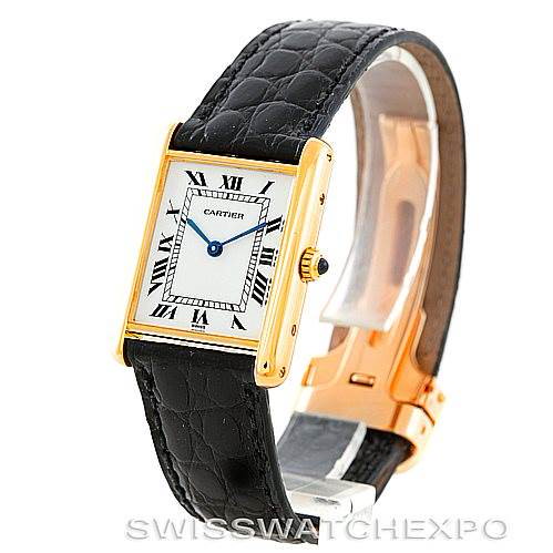 Cartier Tank Classic Paris 18k Yellow Gold Mens Watch SwissWatchExpo