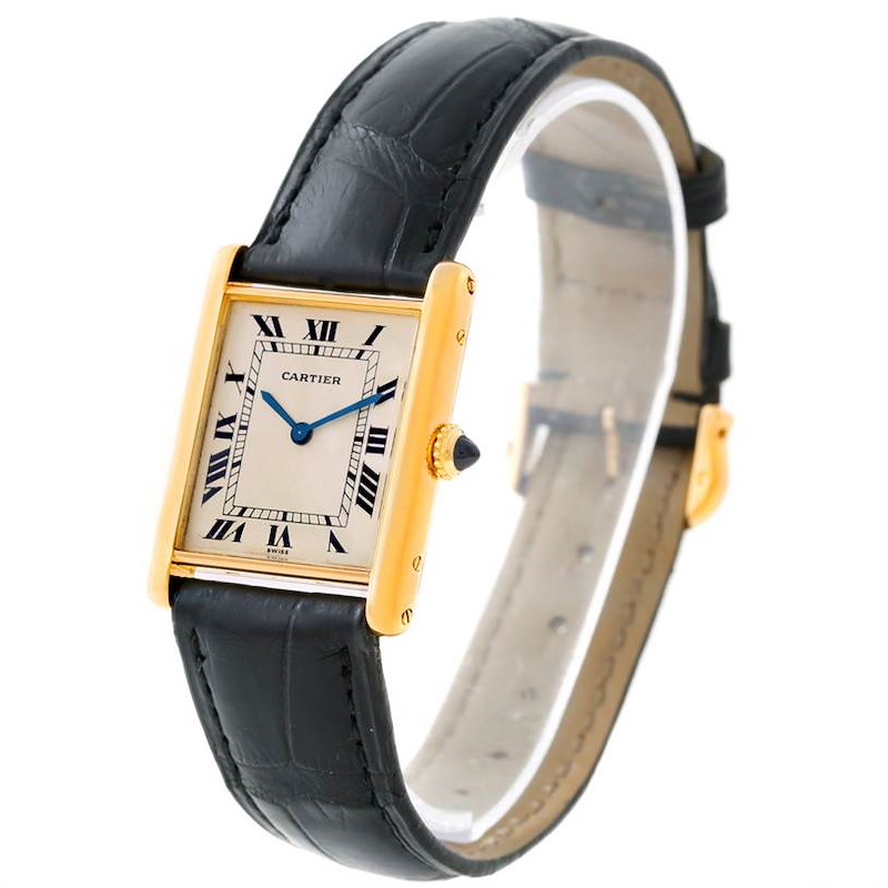 Cartier Tank Classic Paris 18k Yellow Gold Ultra Thin Watch SwissWatchExpo