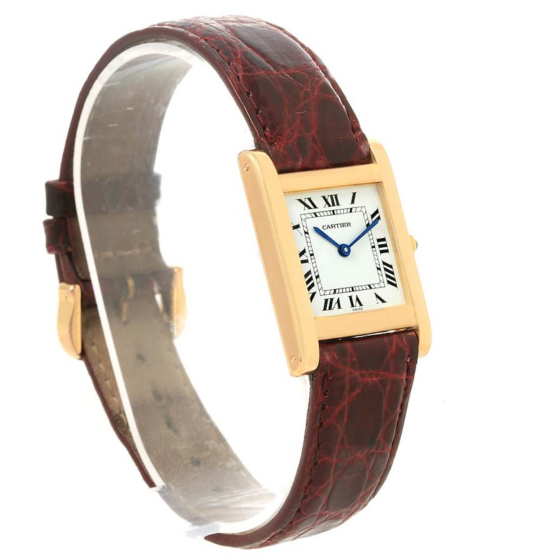 Cartier Tank Paris 78227 Onyx Dial 18K Yellow Gold Ladies Watch