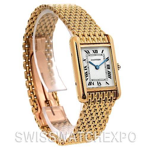 Cartier Tank Classic Ladies 18k Yellow Gold Vintage Watch SwissWatchExpo