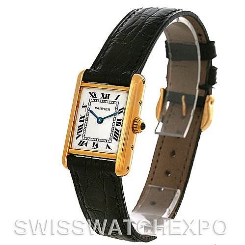 Cartier Tank Classic Ladies 18k Yellow Gold Watch SwissWatchExpo