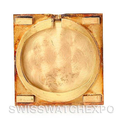 This is a top view of the disassembled case back of a Cartier Tank Classic Women's Yellow Gold White Dial Women's Yellow Gold White Dial model.