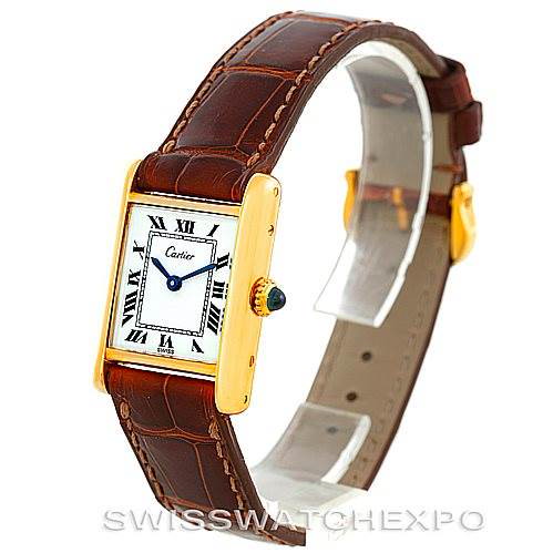 Cartier Tank Classic Paris Ladies 18k Yellow Gold Watch SwissWatchExpo