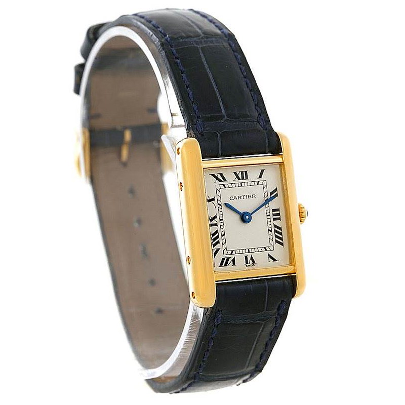 Cartier Tank Classic Ladies 18k Yellow Gold Watch SwissWatchExpo