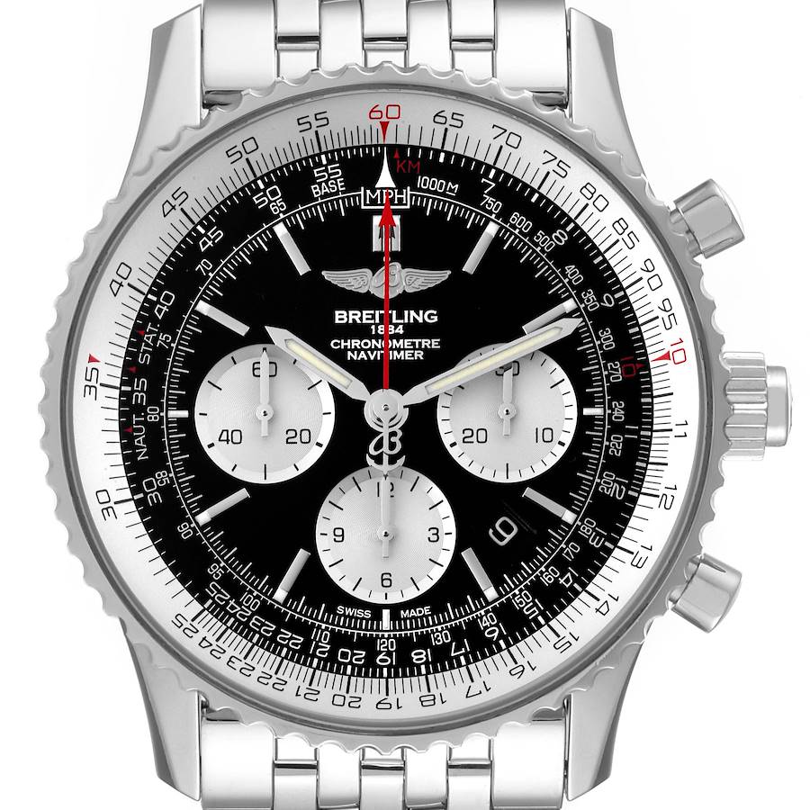 Breitling Navitimer Rattrapante Chronograph Mens Watch AB0310 Box Card SwissWatchExpo