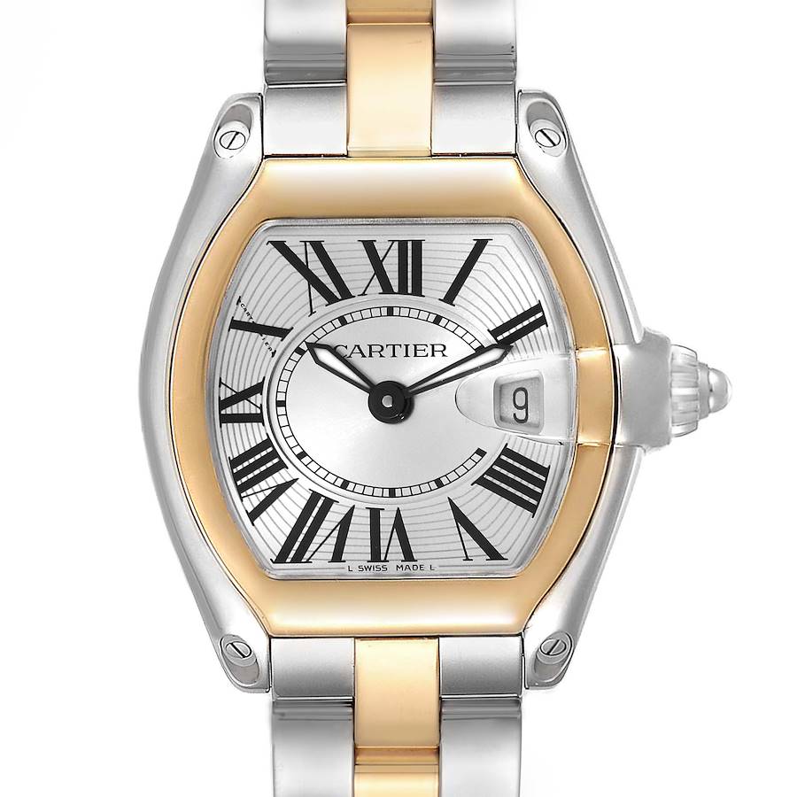 Cartier Roadster Steel Yellow Gold Ladies Watch W62026Y4 Box Papers SwissWatchExpo