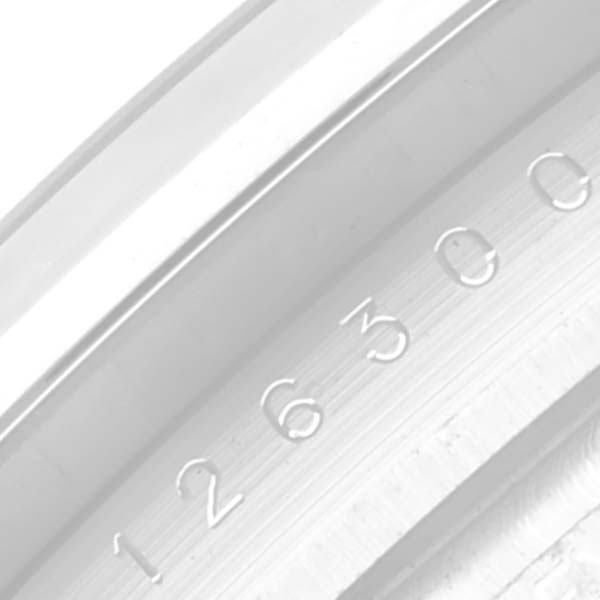 The image shows the inner bezel of a Rolex Datejust 41 126300 Men's Stainless Steel Green Dial 126300 Men's Stainless Steel Green Dial watch, featuring part of the model number.