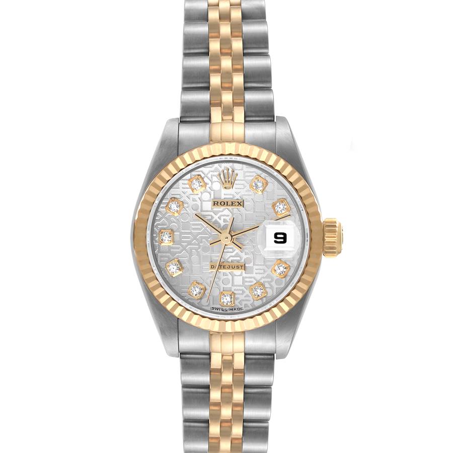 Rolex Datejust Steel Yellow Gold Silver Diamond Dial Ladies Watch 79173 SwissWatchExpo