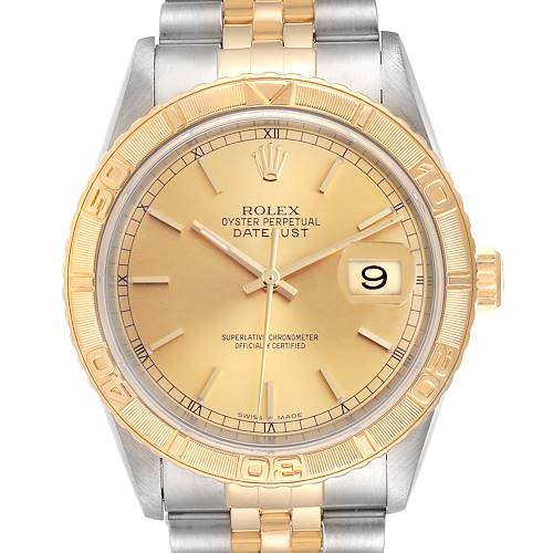 Photo of Rolex Datejust Turnograph Steel Yellow Gold Mens Watch 16263