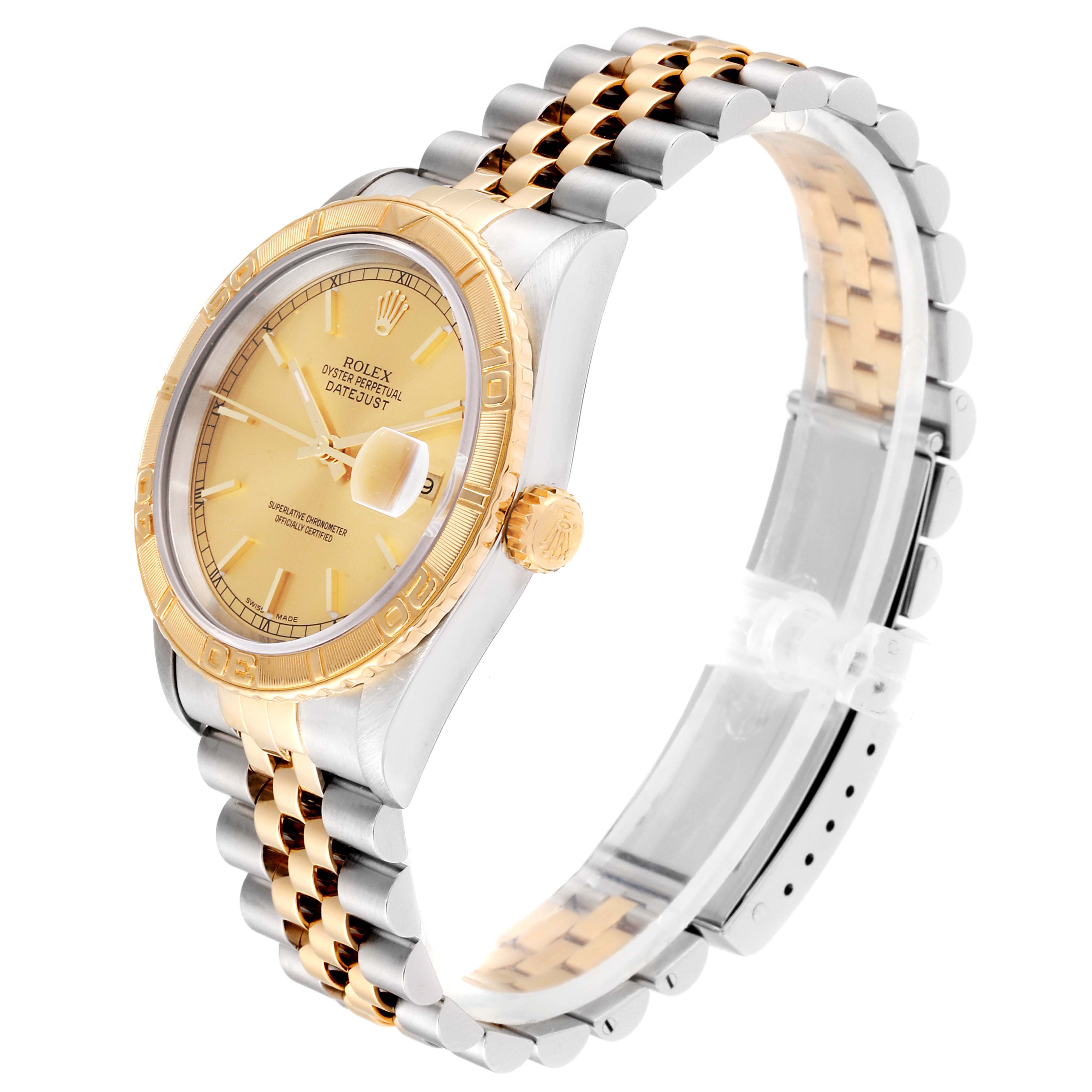 Rolex Datejust Turnograph Steel Yellow Gold Mens Watch 16263 ...