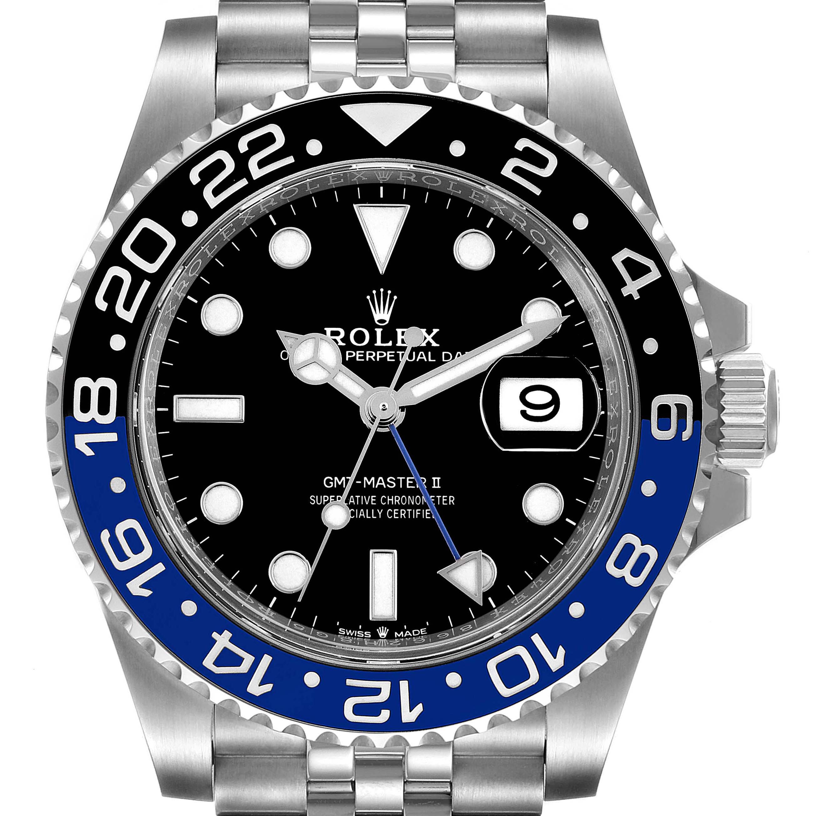 Rolex GMT Master II Black Blue Batman Mens Watch 126710 Unworn | SwissWatchExpo