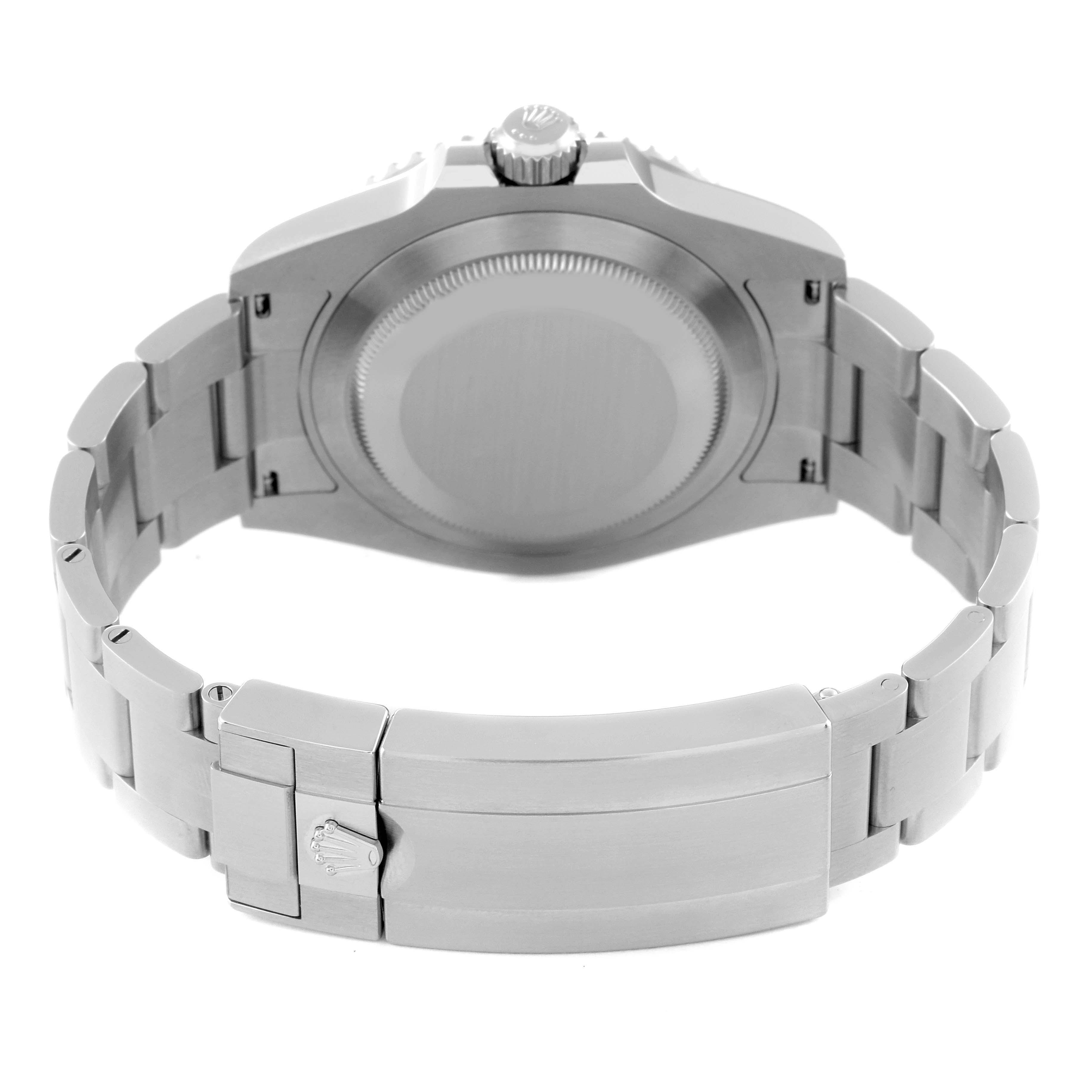 The image shows the back view of a Rolex Submariner 126610 Men
s Stainless Steel Black Dial 126610 Men
s Stainless Steel Black Dial watch, displaying the case back, bracelet, and clasp.