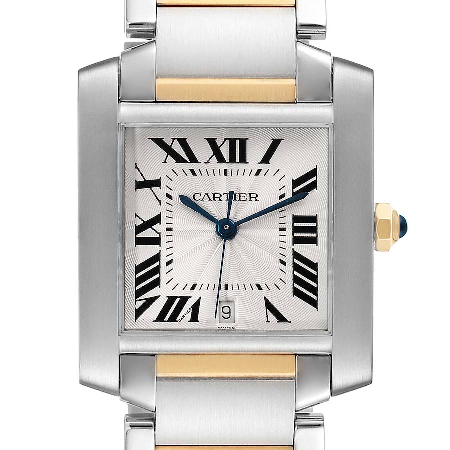 Cartier Tank Francaise Steel Yellow Gold Large Watch W51005Q4 Box Papers SwissWatchExpo
