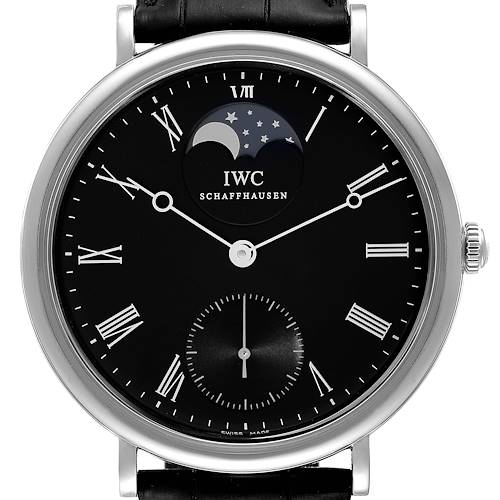 Photo of IWC Portofino Black Dial Vintage Collection Mens Watch IW544801 Box Card