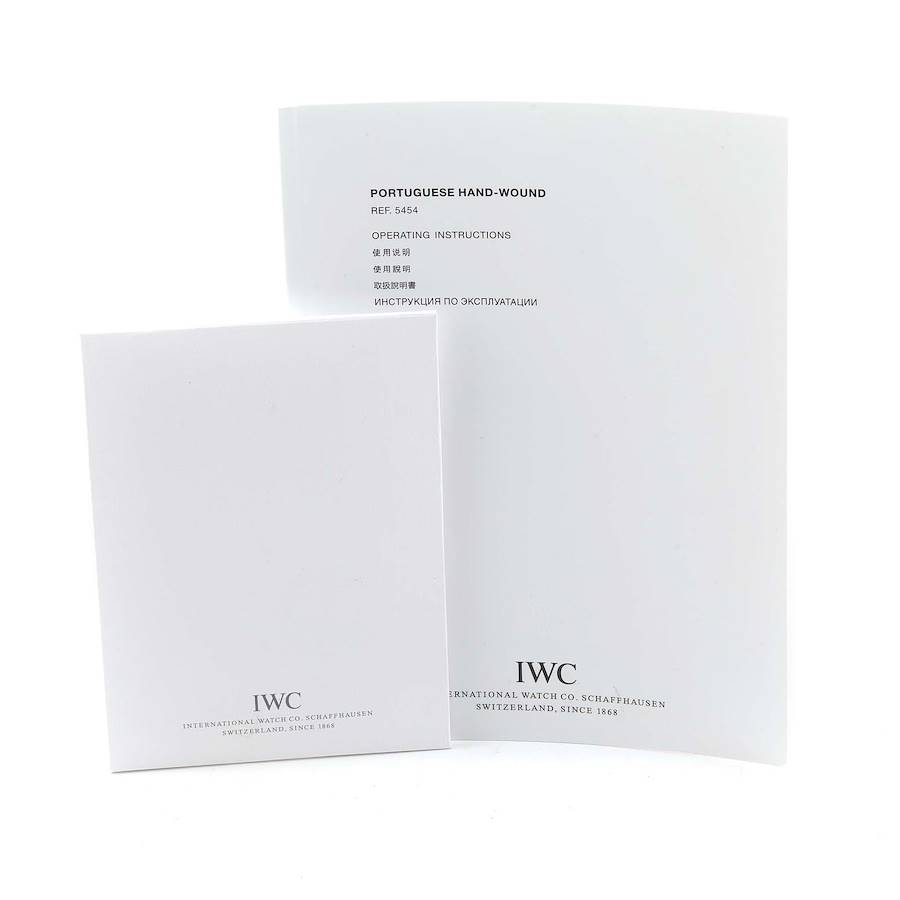 IWC Portuguese Black Dial Vintage Style Steel Mens Watch IW544501