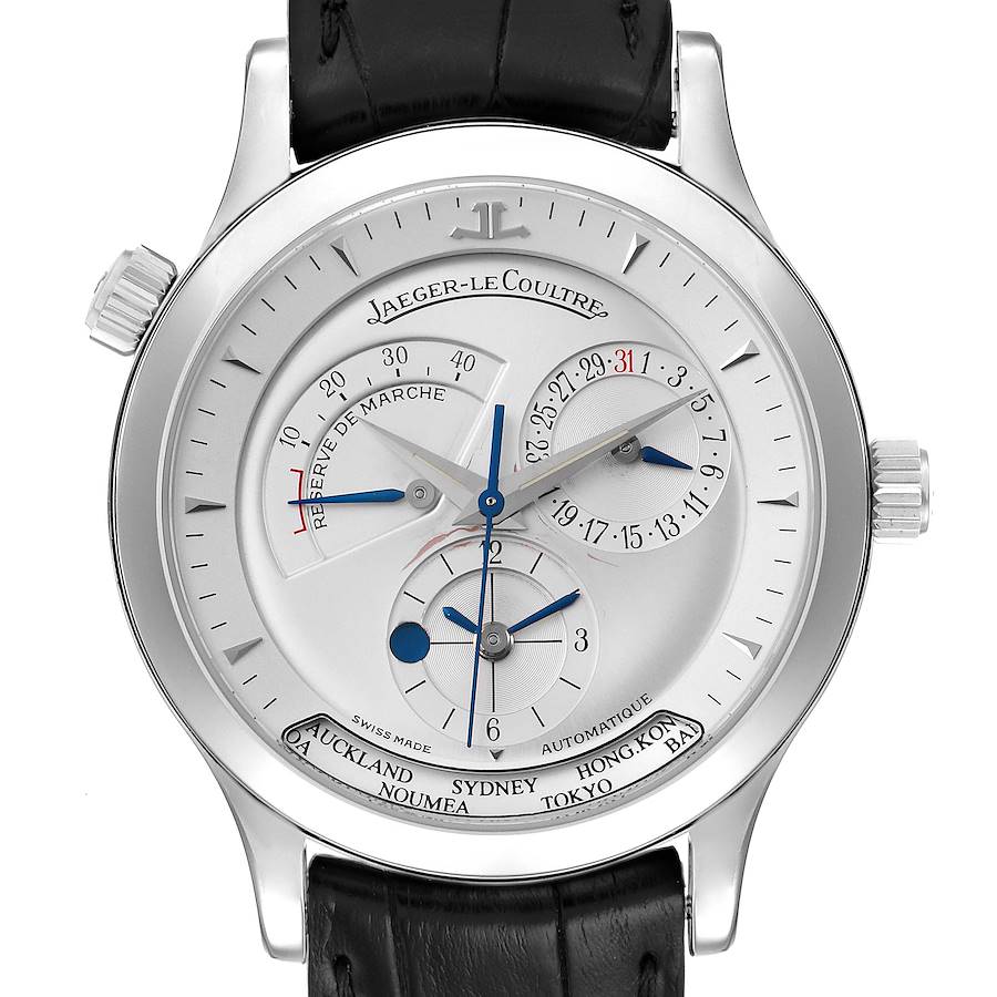 Jaeger Lecoultre Master Geographic Watch 142.8.92.S Q1428420 Box Papers SwissWatchExpo