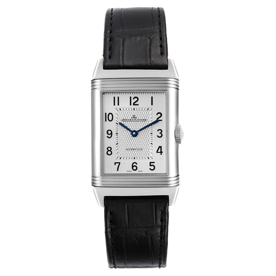 Jaeger LeCoultre Reverso Classic Silver Dial Steel Mens Watch