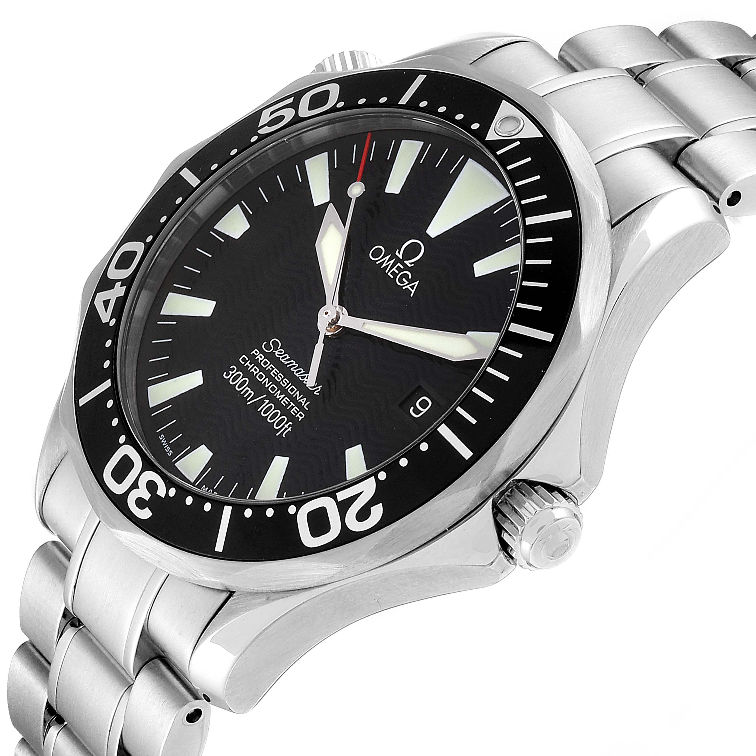 Omega Seamaster 41 300M Black Dial Mens Watch 2254.50.00 Card ...