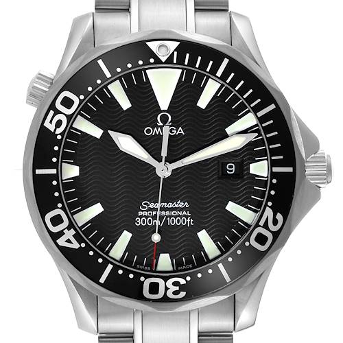 Photo of Omega Seamaster 41mm Date Black Dial Steel Mens Watch 2264.50.00