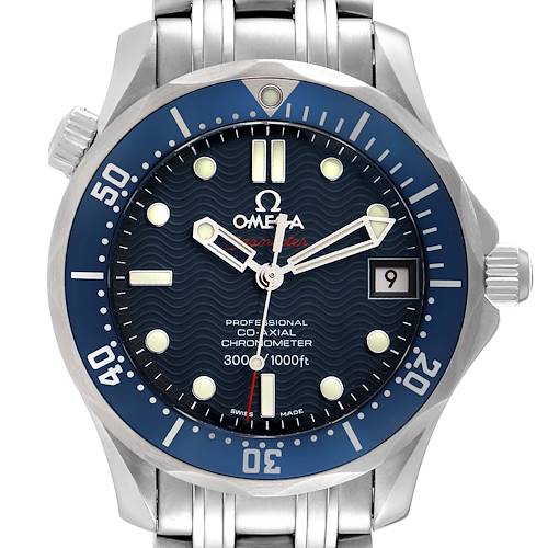 Photo of Omega Seamaster Midsize 36mm Co-Axial Blue Dial Watch 2222.80.00 Box Card