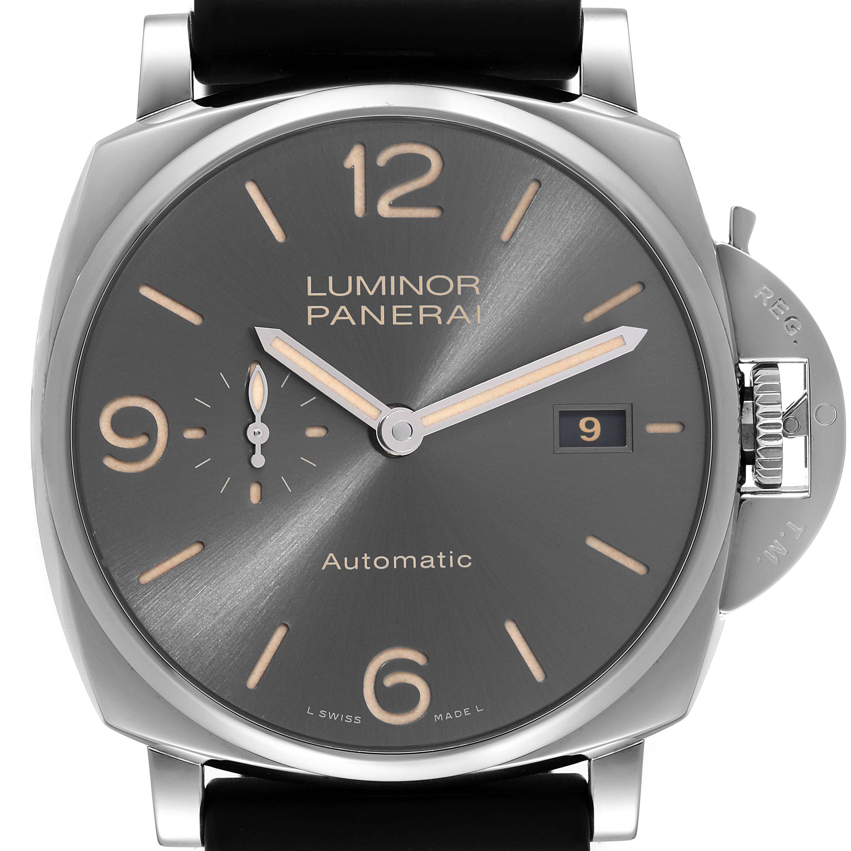 Panerai Luminor Due 45mm Grey Dial Steel Mens Watch