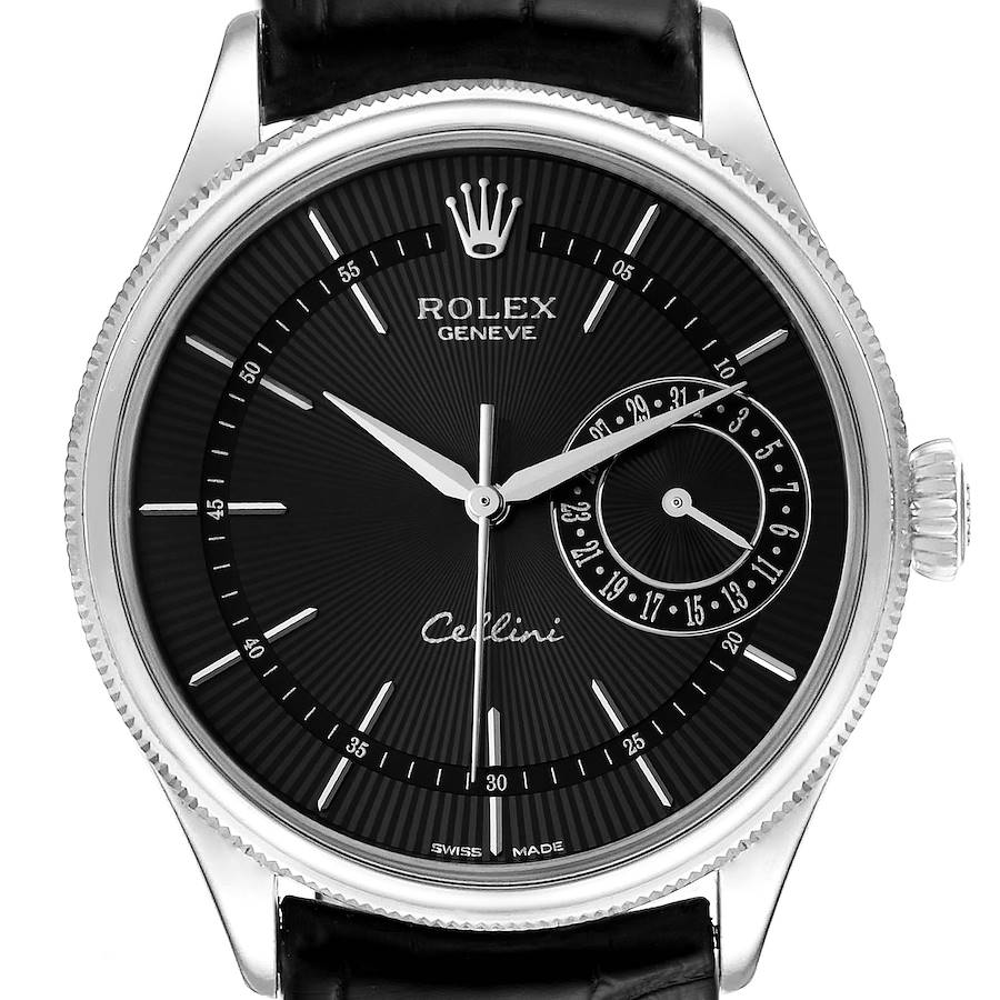 Rolex Cellini Date 18K White Gold Automatic Mens Watch 50519 Box Card SwissWatchExpo