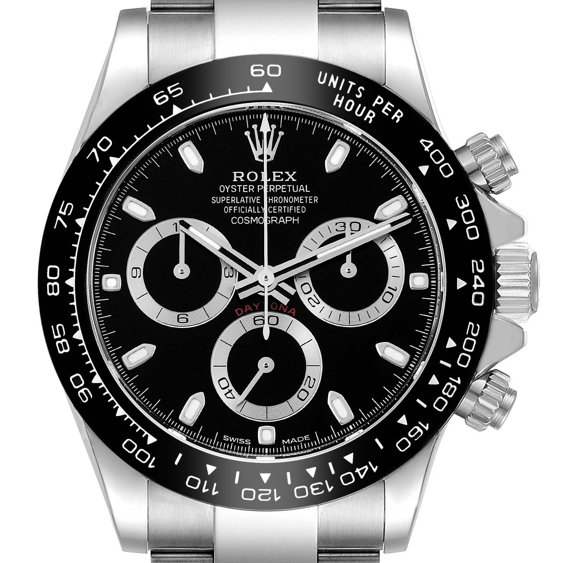 Rolex Cosmograph Daytona Ceramic Bezel Black Dial Mens Watch 116500 Box ...