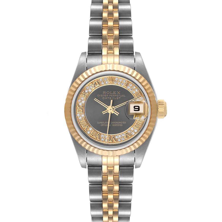 Rolex Datejust 26 Steel Yellow Gold Myriad Diamond Dial Ladies Watch 79173 SwissWatchExpo