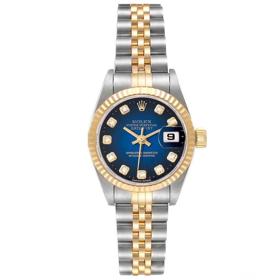 Rolex Datejust Vignette Diamond Dial Steel Yellow Gold Ladies Watch 69173 SwissWatchExpo