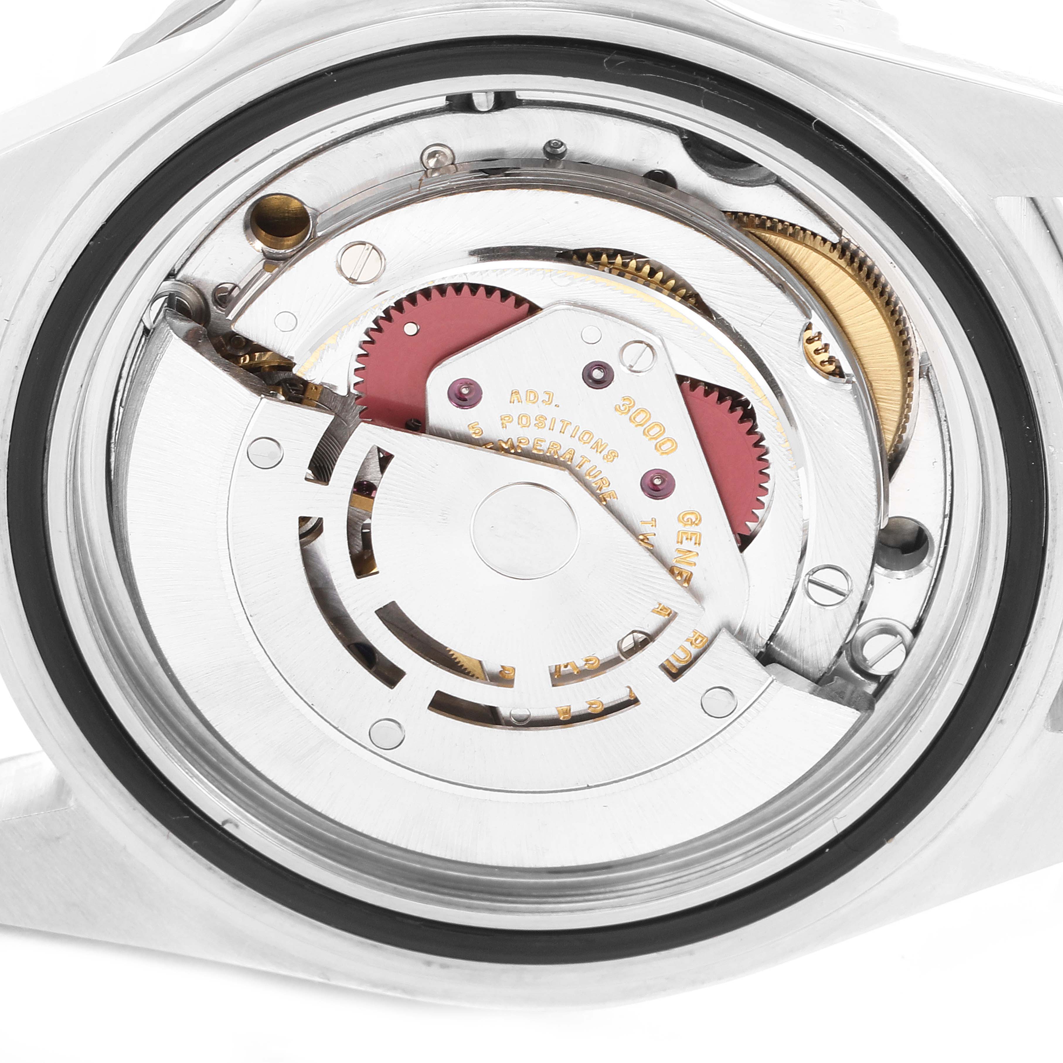 The image shows the back view of the Rolex Submariner 14060 Men's Stainless Steel Black Dial 14060 Men's Stainless Steel Black Dial, focusing on its internal mechanism.