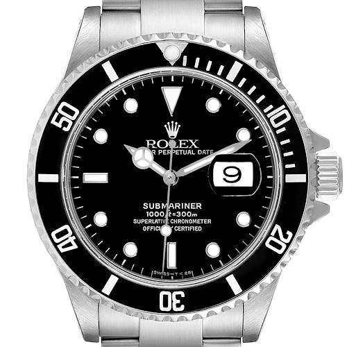 Photo of Rolex Submariner Black Dial Steel Mens Watch 16610